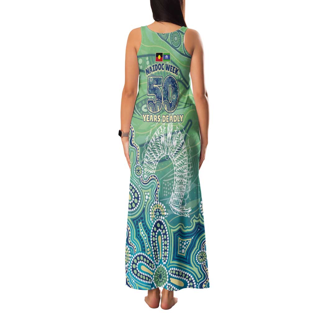 NAIDOC Week - 50 Years Deadly Torres Strait Tank Maxi Dress Pastel Waves