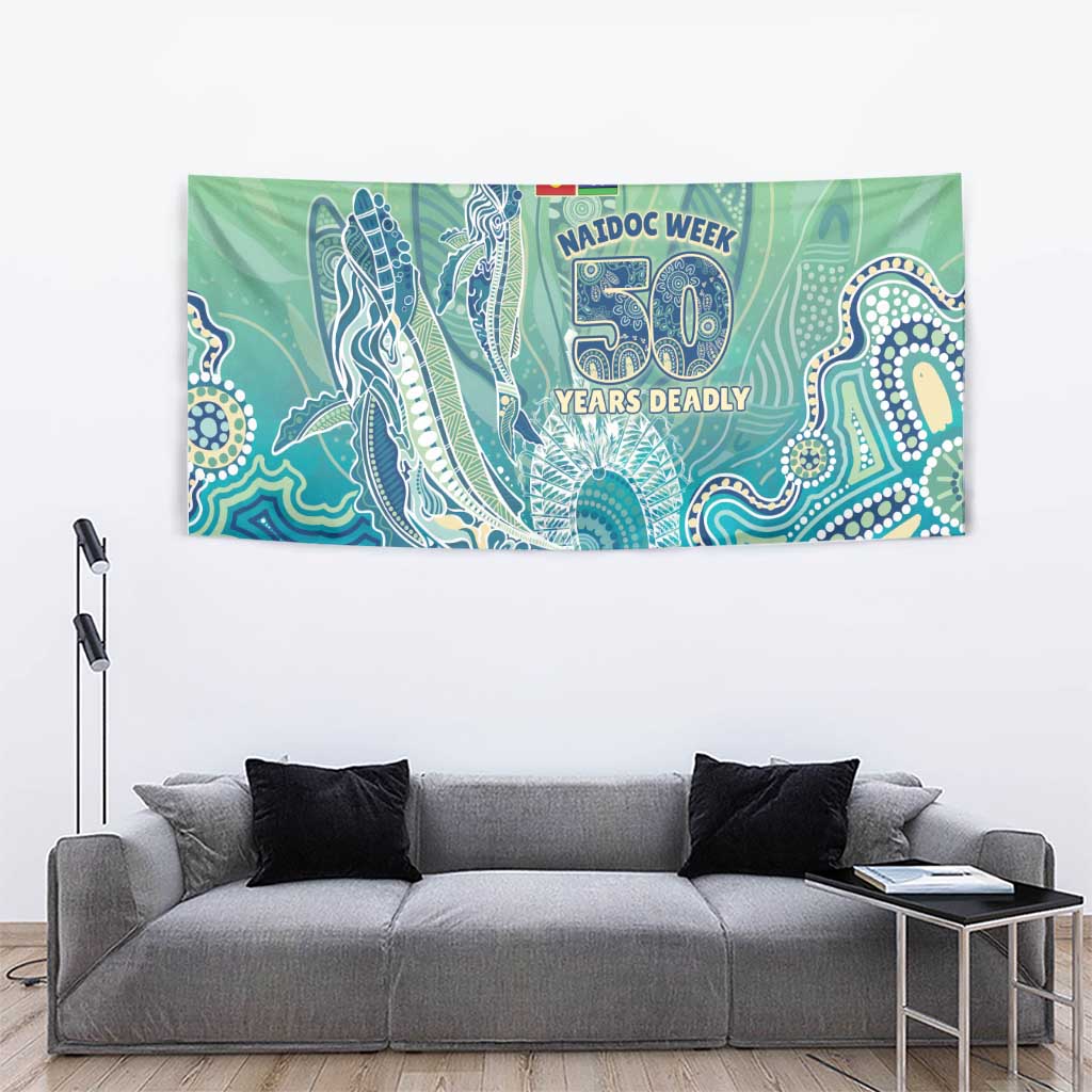 NAIDOC Week - 50 Years Deadly Torres Strait Tapestry Pastel Waves