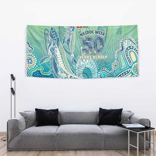 NAIDOC Week - 50 Years Deadly Torres Strait Tapestry Pastel Waves