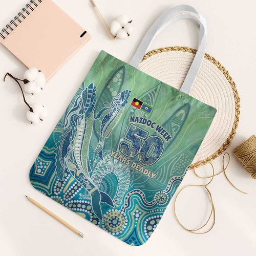 NAIDOC Week - 50 Years Deadly Torres Strait Tote Bag Pastel Waves
