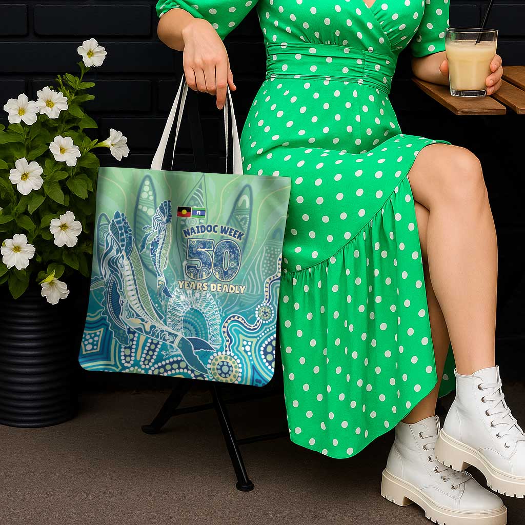 NAIDOC Week - 50 Years Deadly Torres Strait Tote Bag Pastel Waves
