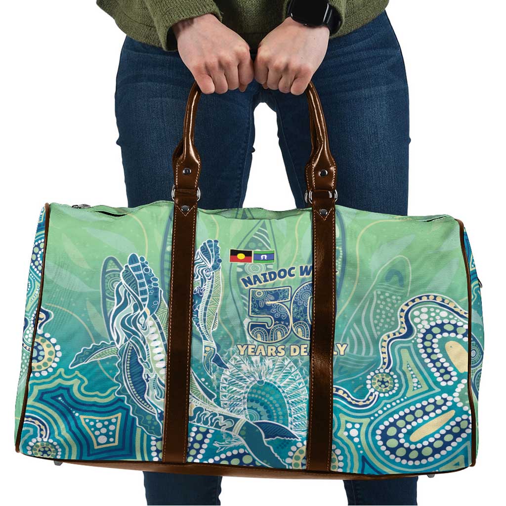 NAIDOC Week - 50 Years Deadly Torres Strait Travel Bag Pastel Waves