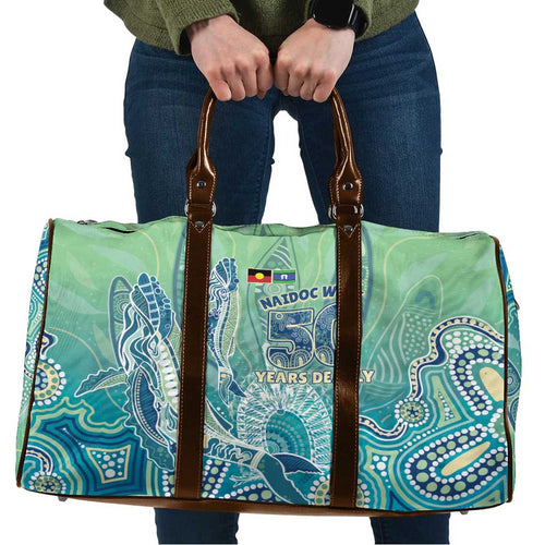 NAIDOC Week - 50 Years Deadly Torres Strait Travel Bag Pastel Waves
