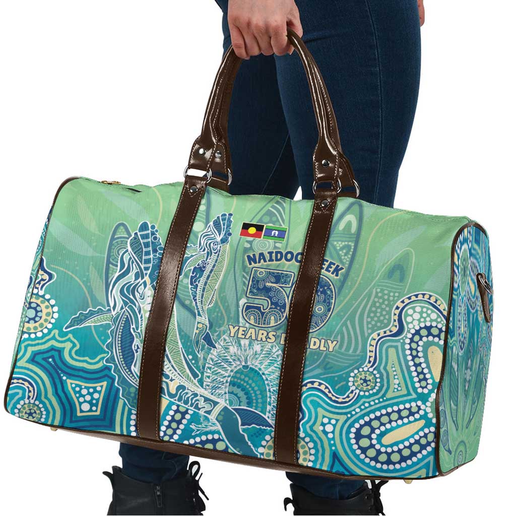 NAIDOC Week - 50 Years Deadly Torres Strait Travel Bag Pastel Waves