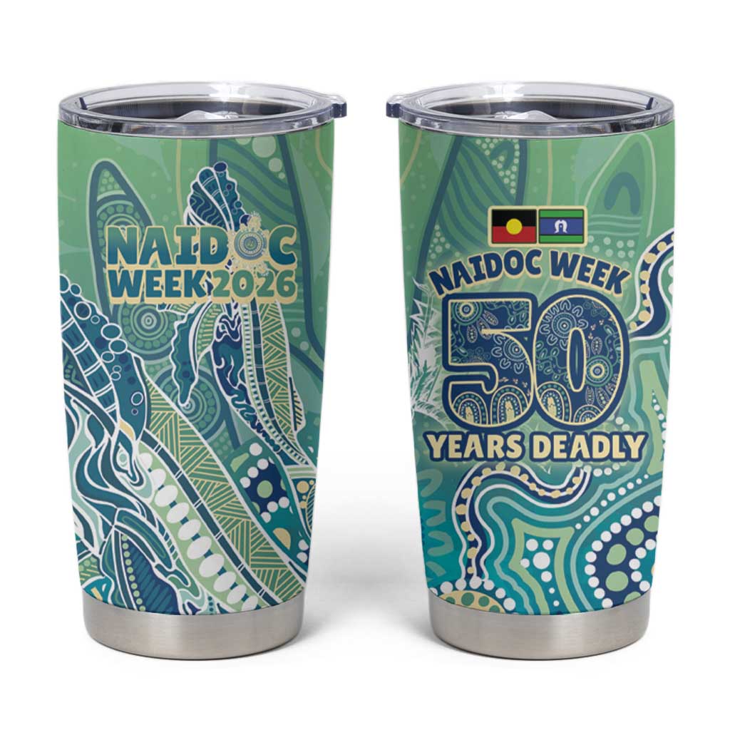 NAIDOC Week - 50 Years Deadly Torres Strait Tumbler Cup Pastel Waves