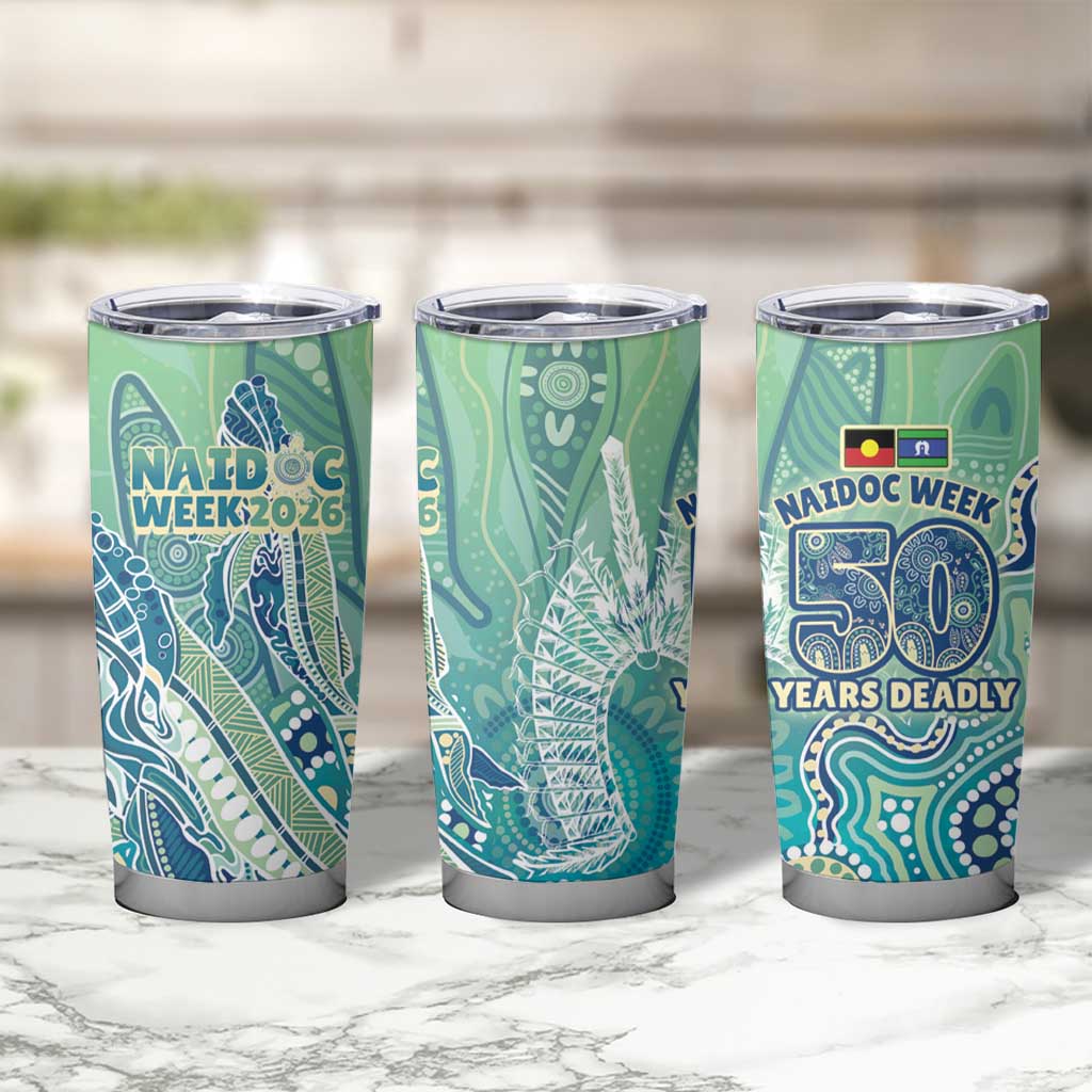 NAIDOC Week - 50 Years Deadly Torres Strait Tumbler Cup Pastel Waves
