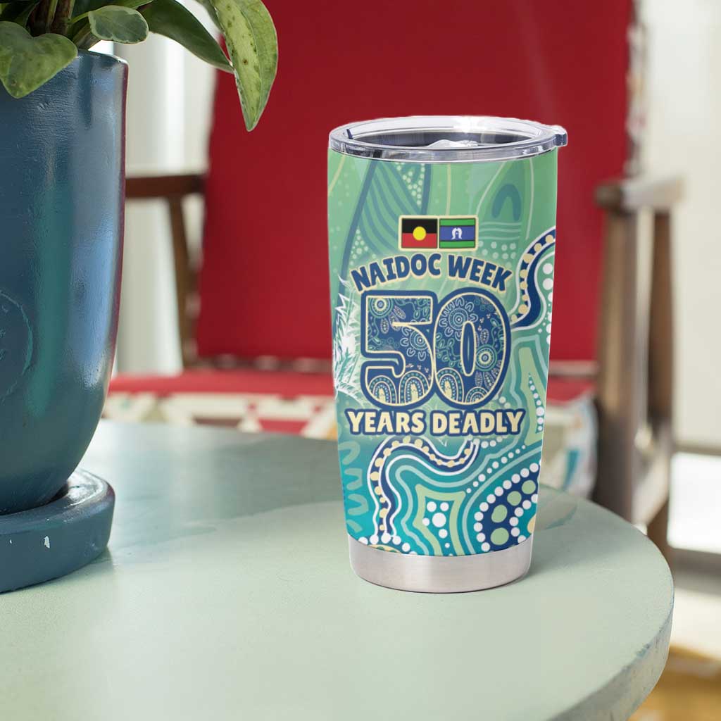 NAIDOC Week - 50 Years Deadly Torres Strait Tumbler Cup Pastel Waves