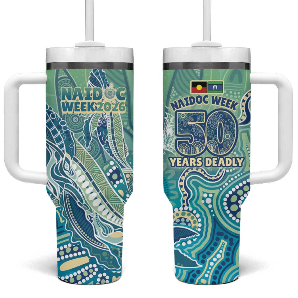 NAIDOC Week - 50 Years Deadly Torres Strait Tumbler With Handle Pastel Waves