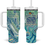 NAIDOC Week - 50 Years Deadly Torres Strait Tumbler With Handle Pastel Waves