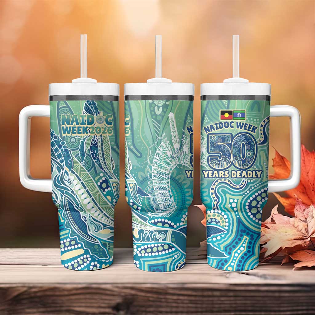 NAIDOC Week - 50 Years Deadly Torres Strait Tumbler With Handle Pastel Waves