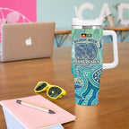 NAIDOC Week - 50 Years Deadly Torres Strait Tumbler With Handle Pastel Waves