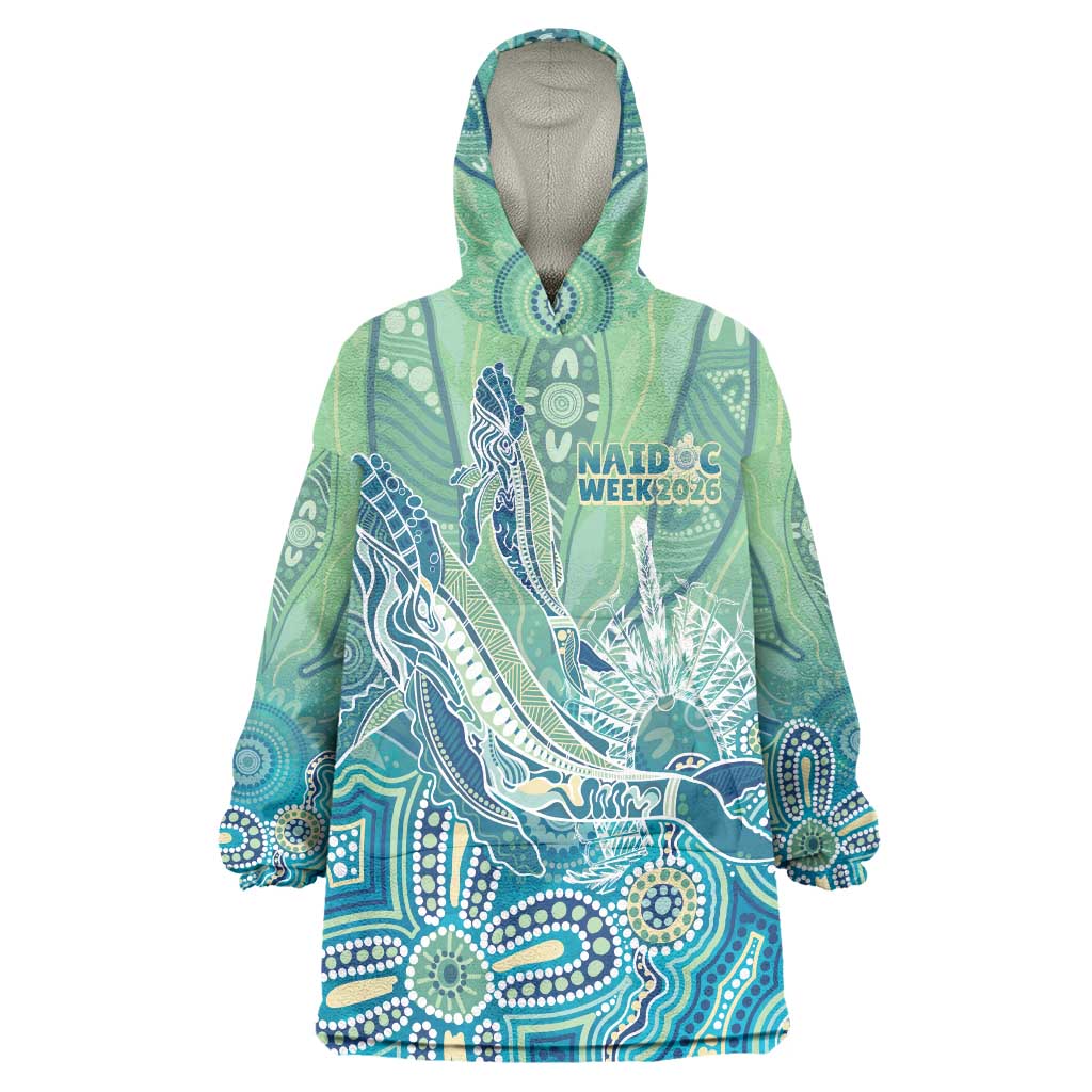 NAIDOC Week - 50 Years Deadly Torres Strait Wearable Blanket Hoodie Pastel Waves