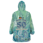 NAIDOC Week - 50 Years Deadly Torres Strait Wearable Blanket Hoodie Pastel Waves