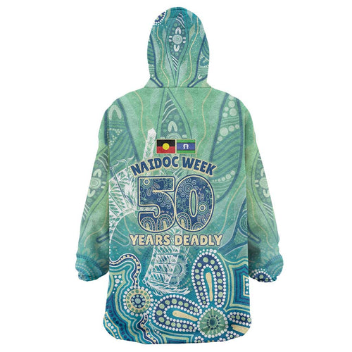 NAIDOC Week - 50 Years Deadly Torres Strait Wearable Blanket Hoodie Pastel Waves