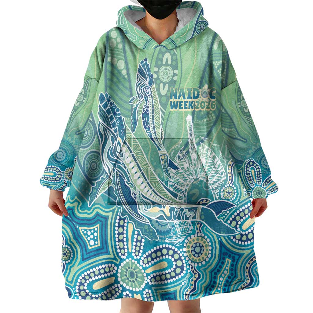 NAIDOC Week - 50 Years Deadly Torres Strait Wearable Blanket Hoodie Pastel Waves