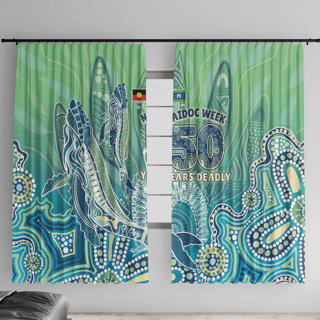 NAIDOC Week - 50 Years Deadly Torres Strait Window Curtain Pastel Waves