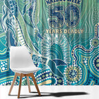 NAIDOC Week - 50 Years Deadly Torres Strait Window Curtain Pastel Waves