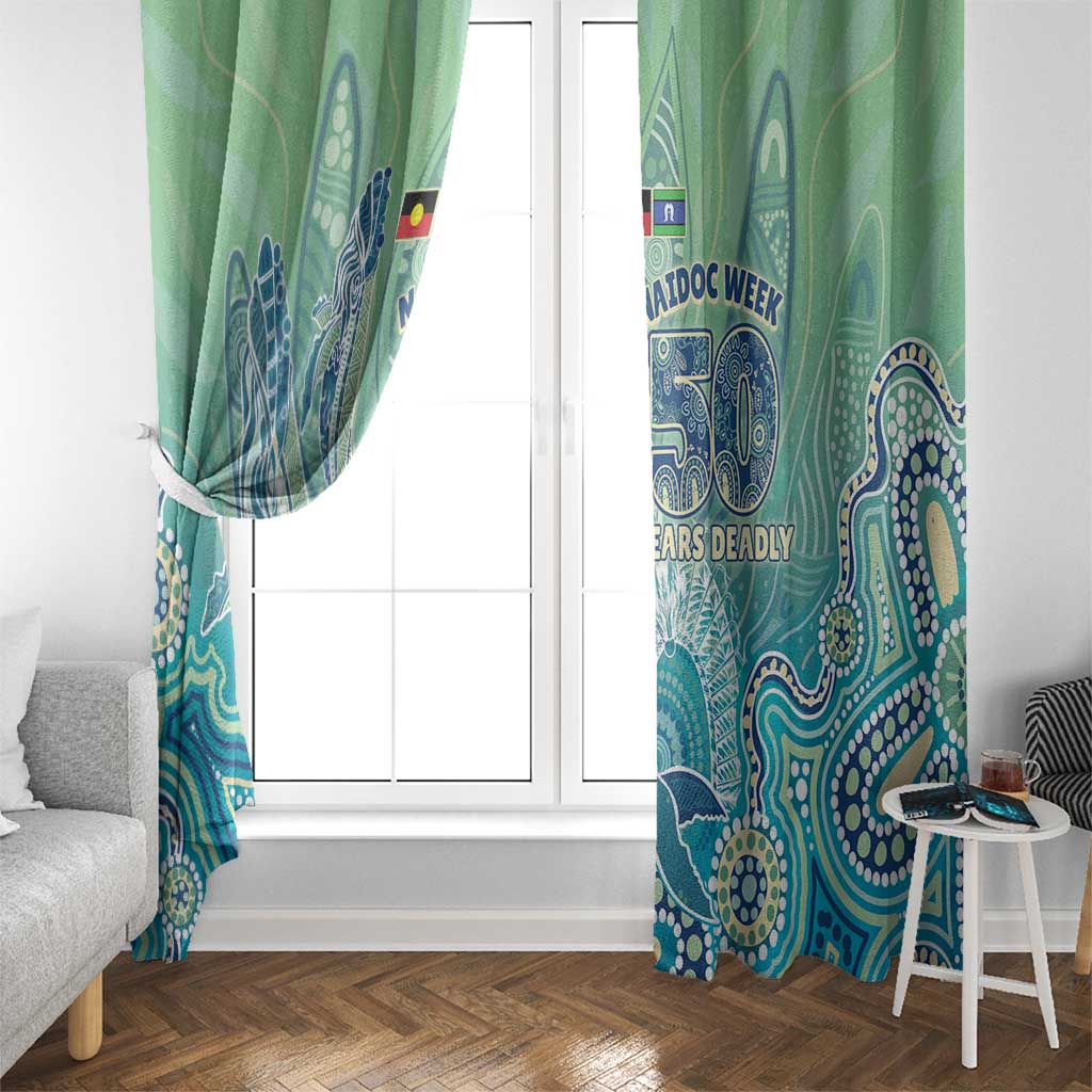 NAIDOC Week - 50 Years Deadly Torres Strait Window Curtain Pastel Waves