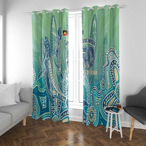 NAIDOC Week - 50 Years Deadly Torres Strait Window Curtain Pastel Waves