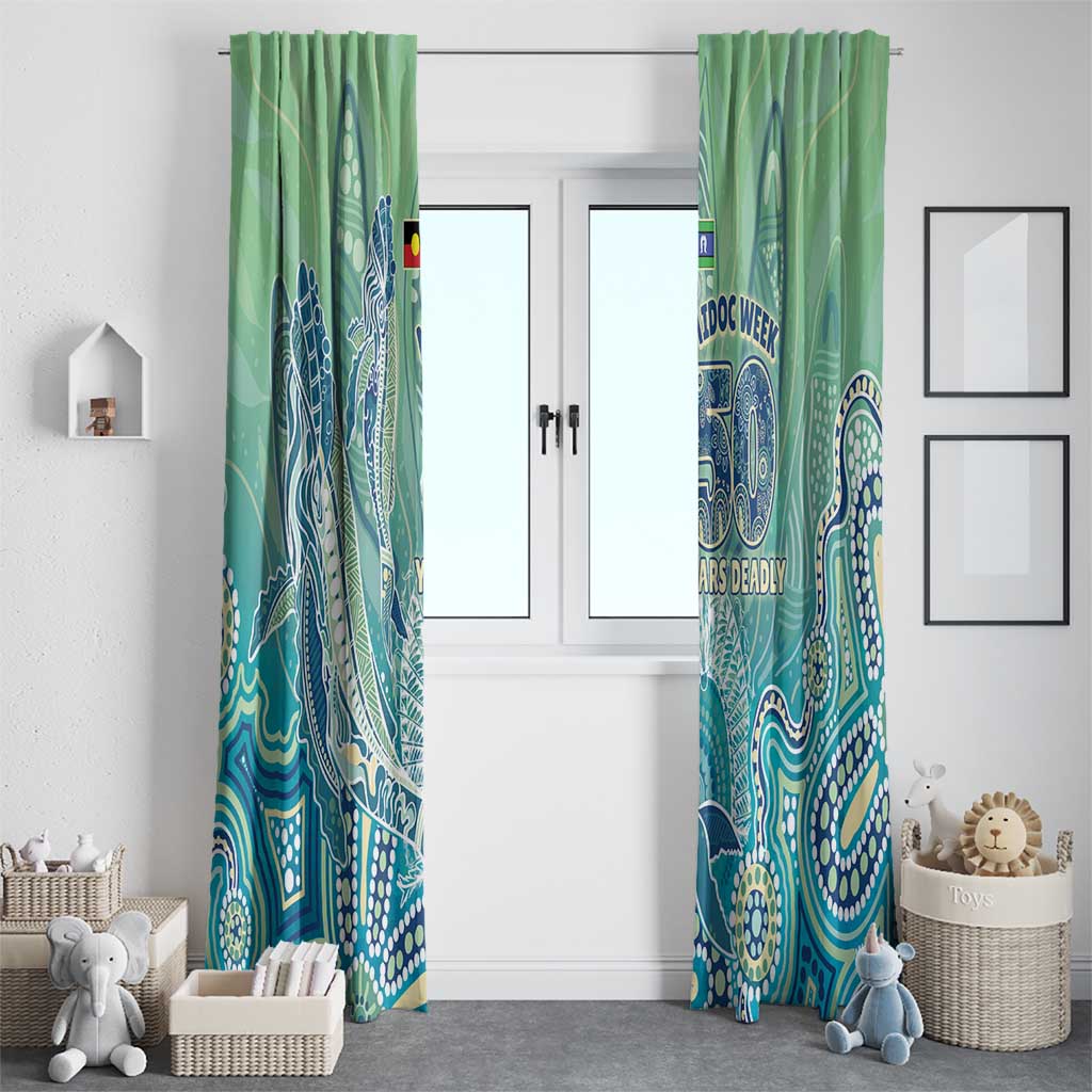 NAIDOC Week - 50 Years Deadly Torres Strait Window Curtain Pastel Waves