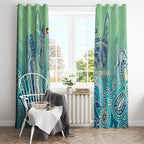 NAIDOC Week - 50 Years Deadly Torres Strait Window Curtain Pastel Waves