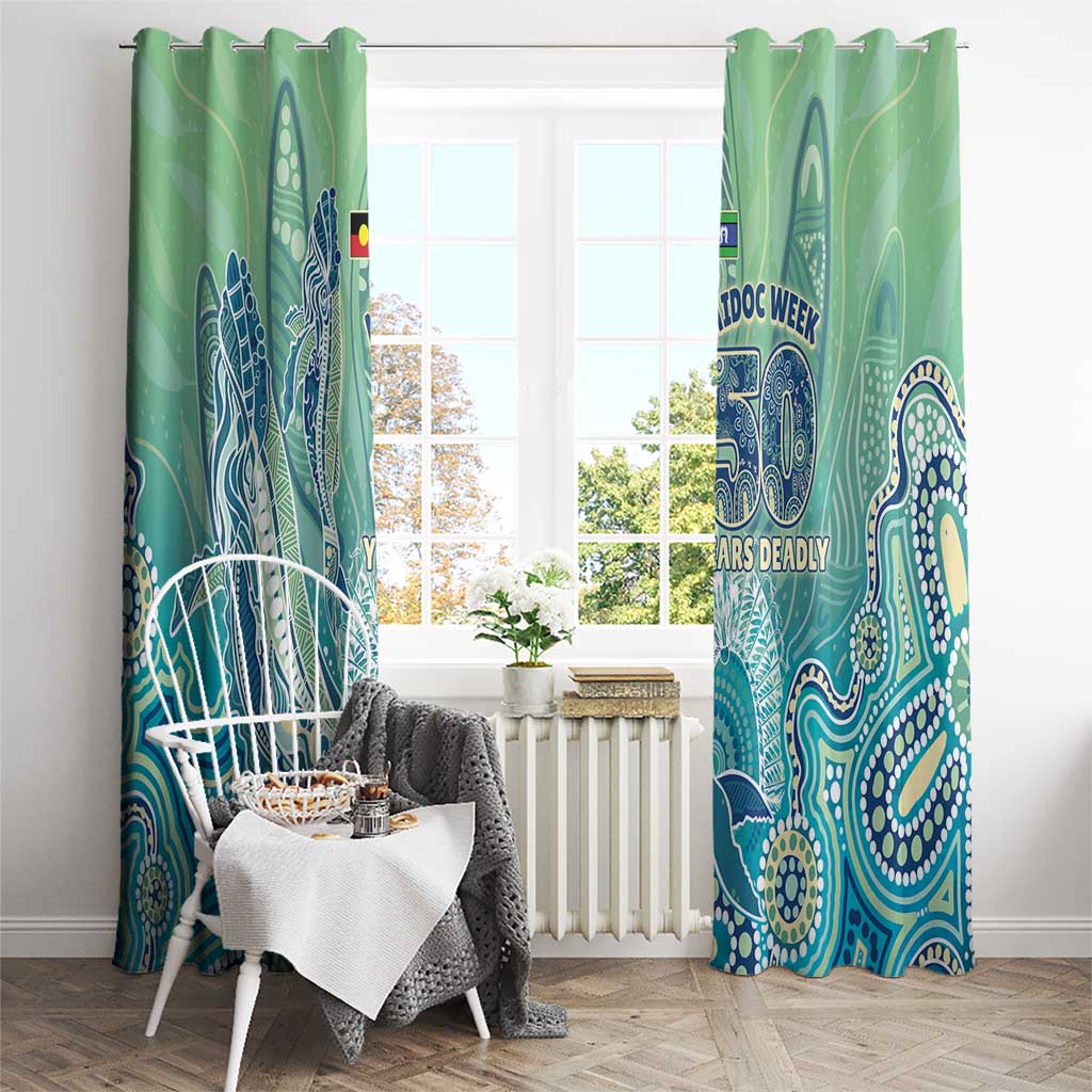 NAIDOC Week - 50 Years Deadly Torres Strait Window Curtain Pastel Waves