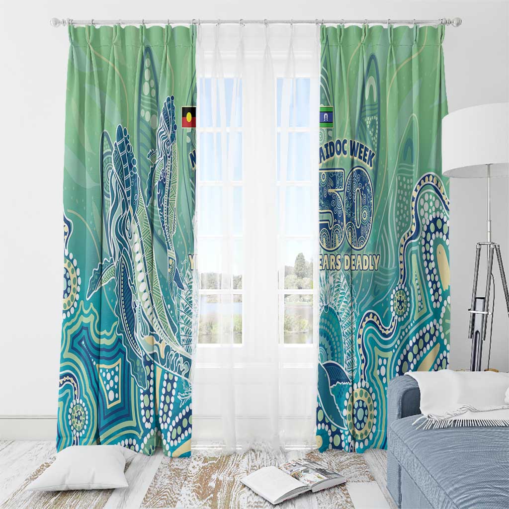 NAIDOC Week - 50 Years Deadly Torres Strait Window Curtain Pastel Waves