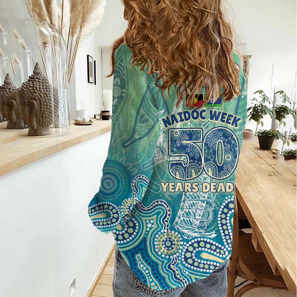 NAIDOC Week - 50 Years Deadly Torres Strait Women Casual Shirt Pastel Waves