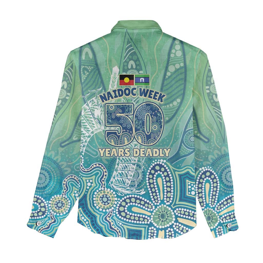 NAIDOC Week - 50 Years Deadly Torres Strait Women Casual Shirt Pastel Waves