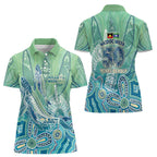 NAIDOC Week - 50 Years Deadly Torres Strait Women Polo Shirt Pastel Waves