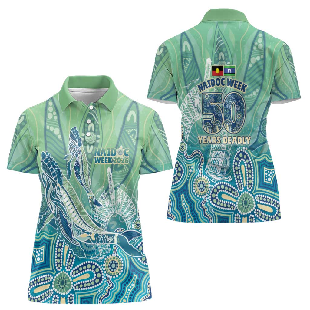 NAIDOC Week - 50 Years Deadly Torres Strait Women Polo Shirt Pastel Waves