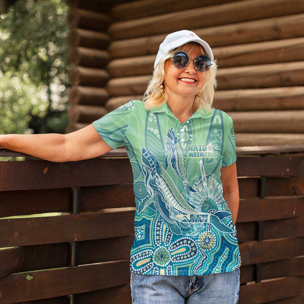 NAIDOC Week - 50 Years Deadly Torres Strait Women Polo Shirt Pastel Waves