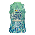 NAIDOC Week - 50 Years Deadly Torres Strait Women Sleeveless Polo Shirt Pastel Waves