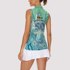 NAIDOC Week - 50 Years Deadly Torres Strait Women Sleeveless Polo Shirt Pastel Waves