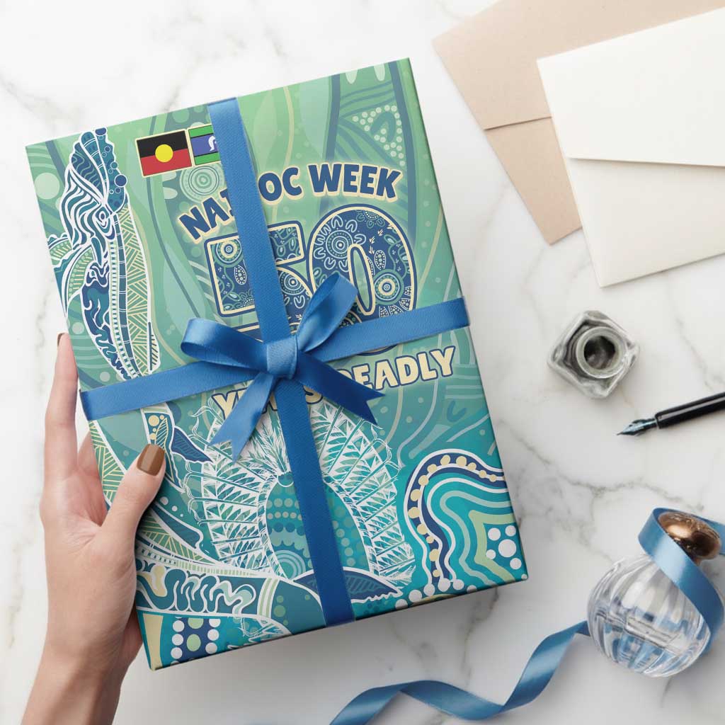 NAIDOC Week - 50 Years Deadly Torres Strait Wrapping Paper Pastel Waves