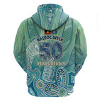 NAIDOC Week - 50 Years Deadly Torres Strait Zip Hoodie Pastel Waves