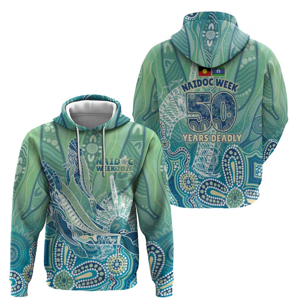 NAIDOC Week - 50 Years Deadly Torres Strait Zip Hoodie Pastel Waves