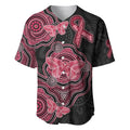Australia Indigenous Mother's Day Baseball Jersey Aboriginal Breast Cancer Ribbon