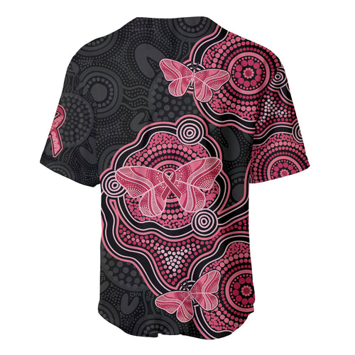 Australia Indigenous Mother's Day Baseball Jersey Aboriginal Breast Cancer Ribbon