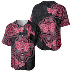 Australia Indigenous Mother's Day Baseball Jersey Aboriginal Breast Cancer Ribbon