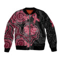Australia Indigenous Mother's Day Bomber Jacket Aboriginal Breast Cancer Ribbon