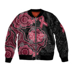 Australia Indigenous Mother's Day Bomber Jacket Aboriginal Breast Cancer Ribbon