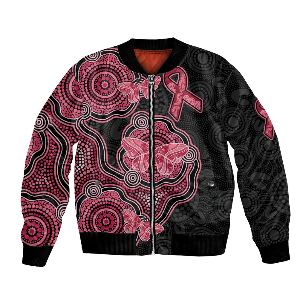 Australia Indigenous Mother's Day Bomber Jacket Aboriginal Breast Cancer Ribbon