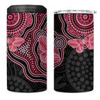 Australia Indigenous Mother's Day Can Cooler Tumbler Aboriginal Breast Cancer Ribbon