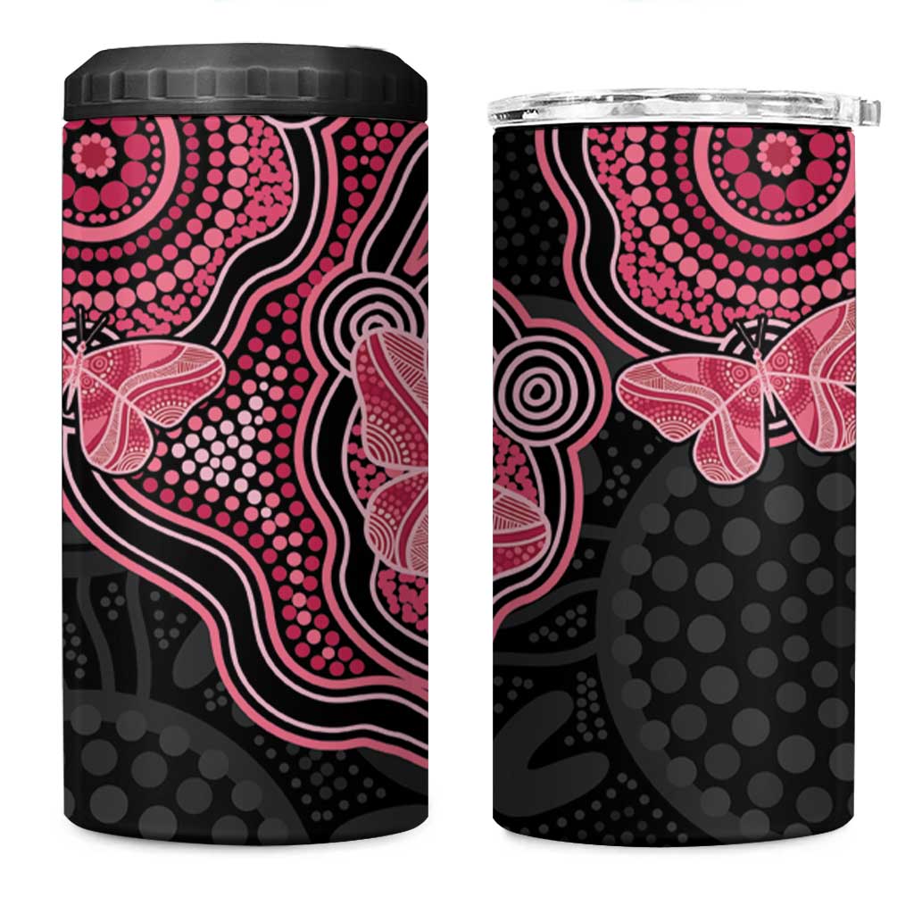 Australia Indigenous Mother's Day Can Cooler Tumbler Aboriginal Breast Cancer Ribbon