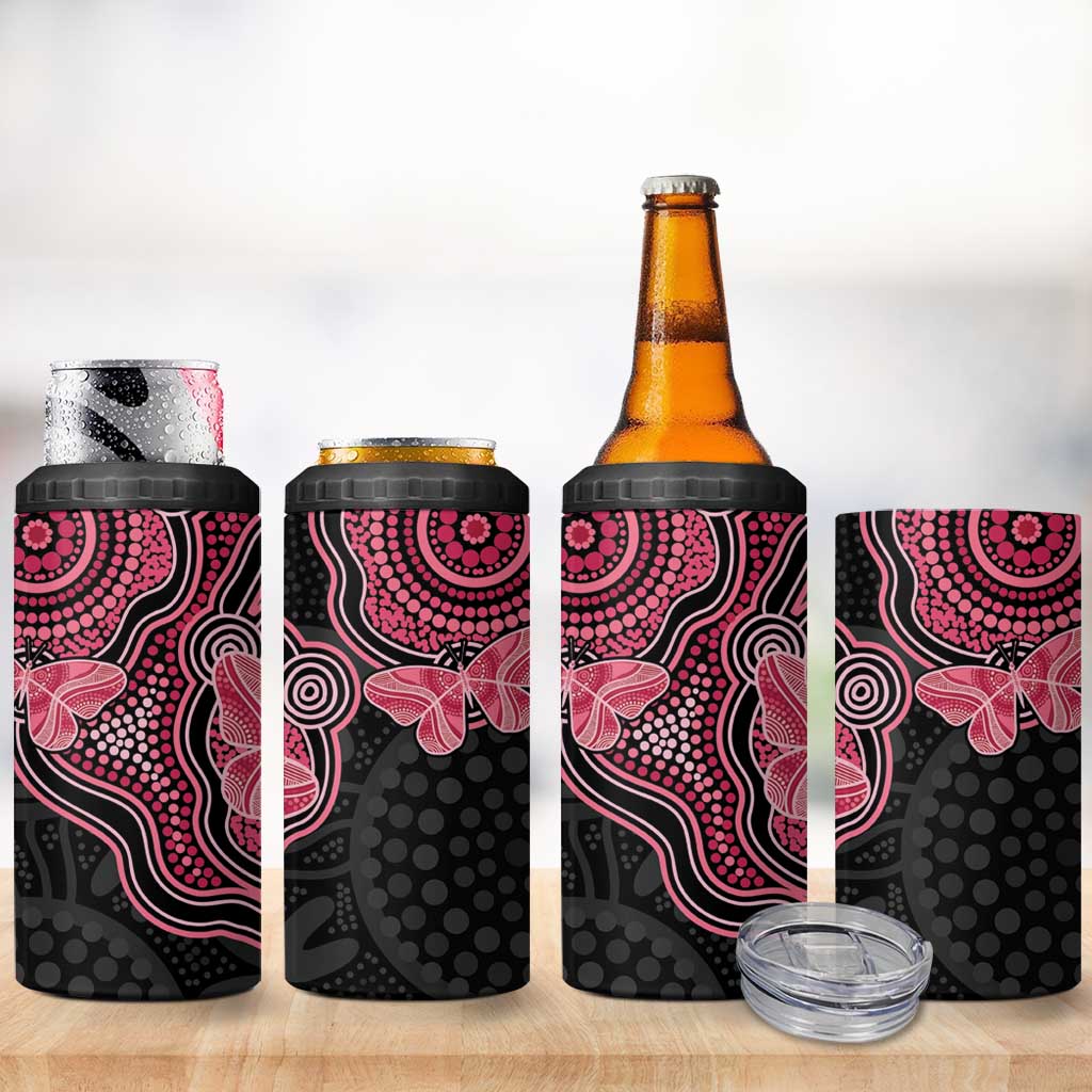 Australia Indigenous Mother's Day Can Cooler Tumbler Aboriginal Breast Cancer Ribbon