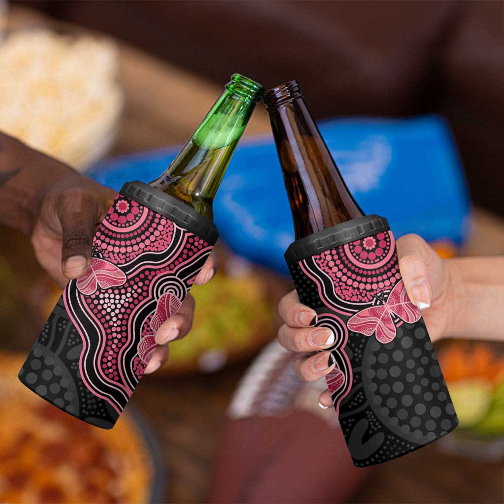 Australia Indigenous Mother's Day Can Cooler Tumbler Aboriginal Breast Cancer Ribbon