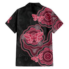 Australia Indigenous Mother's Day Family Matching Long Sleeve Bodycon Dress and Hawaiian Shirt Aboriginal Breast Cancer Ribbon
