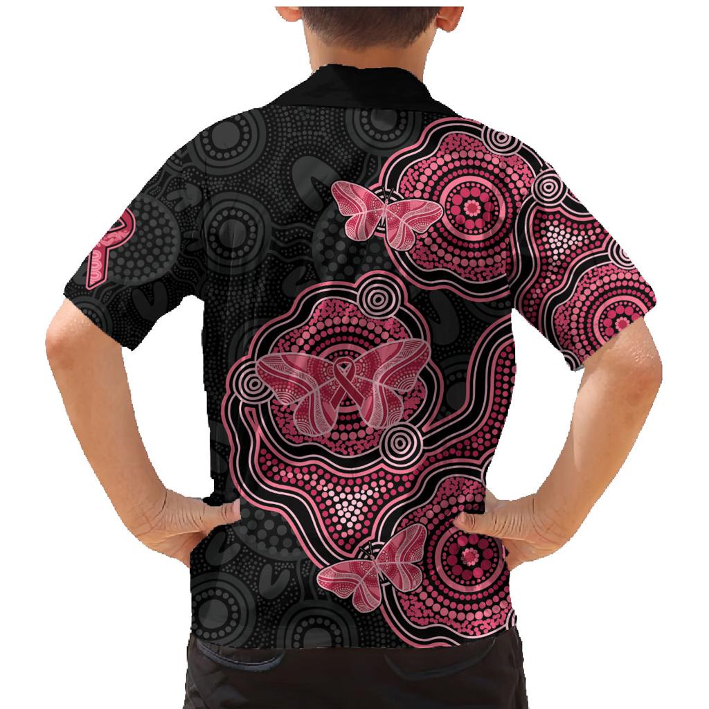 Australia Indigenous Mother's Day Family Matching Mermaid Dress and Hawaiian Shirt Aboriginal Breast Cancer Ribbon