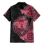 Australia Indigenous Mother's Day Family Matching Mermaid Dress and Hawaiian Shirt Aboriginal Breast Cancer Ribbon